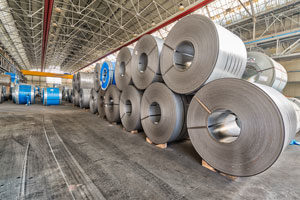 Stack of flat rolled steel